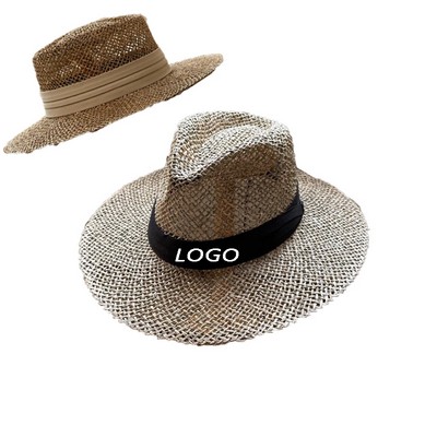 Open-Weave Panama Straw Sun Hat